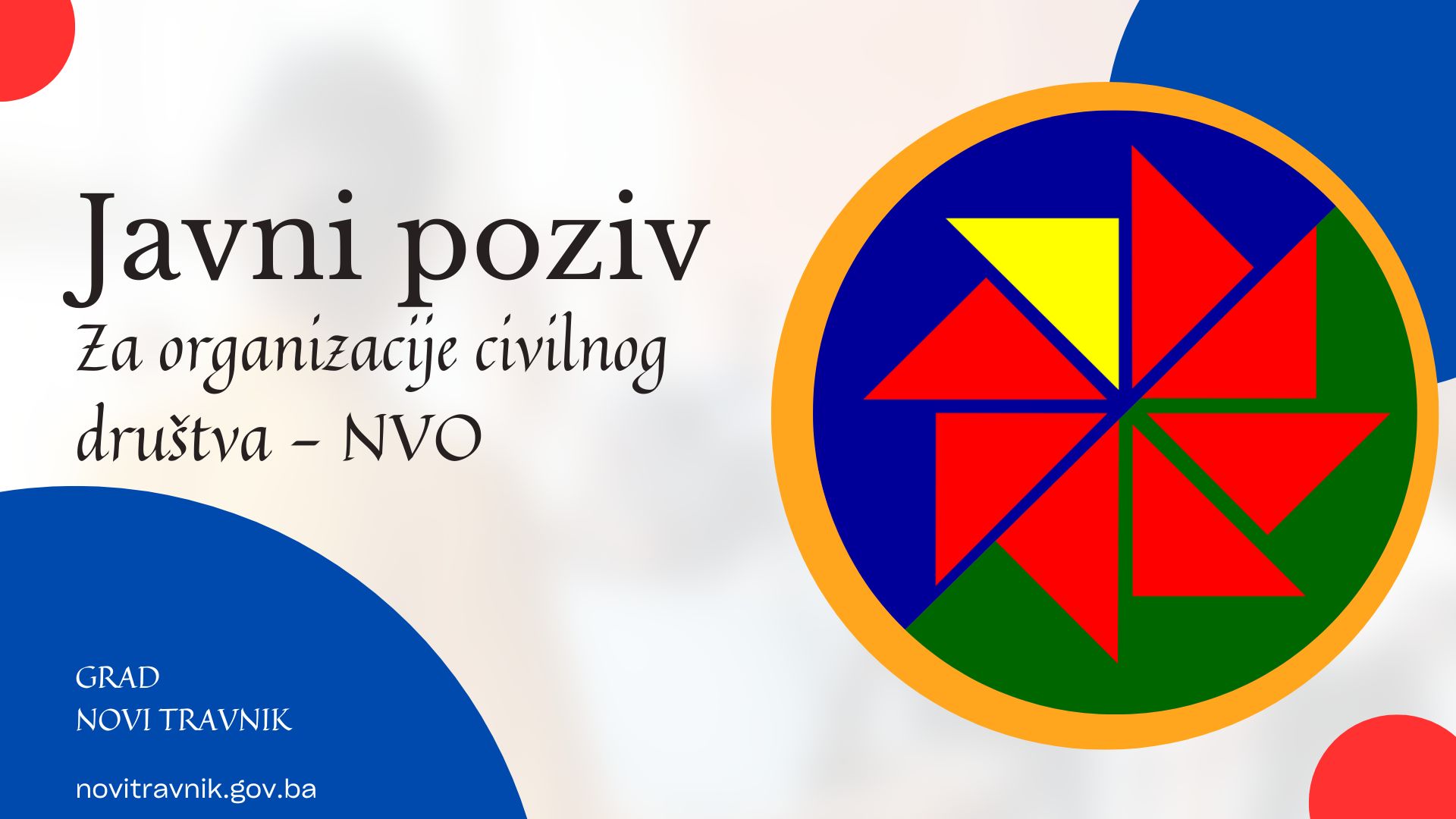Javni poziv organizacijama civilnog društva (NVO)