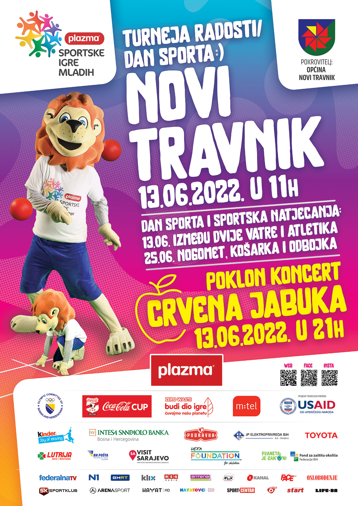 SIM BiH Plakat B2 Dan Sporta Novi Travnik Novi Datum