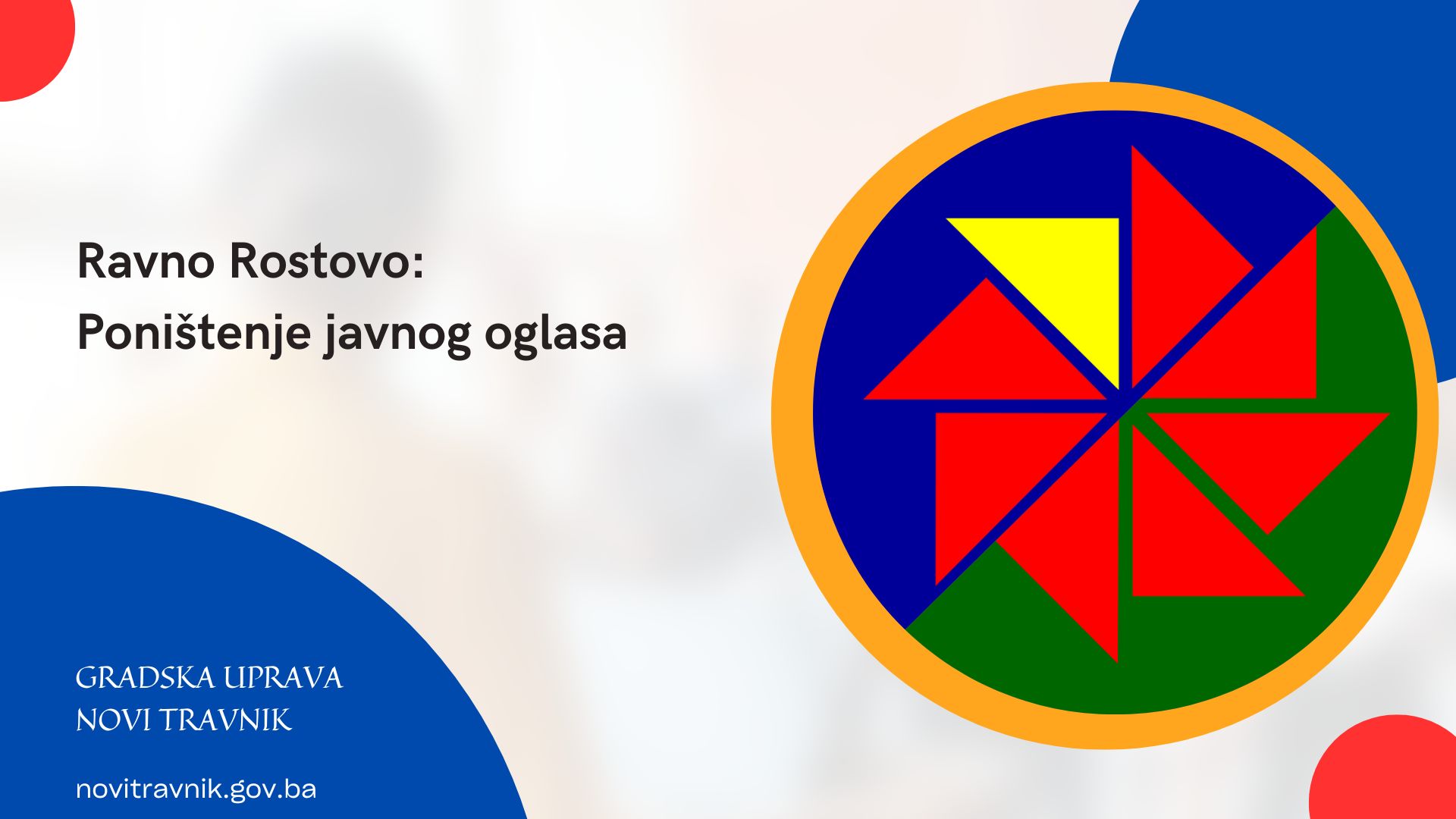 Ravno Rostovo: Poništenje javnog oglasa
