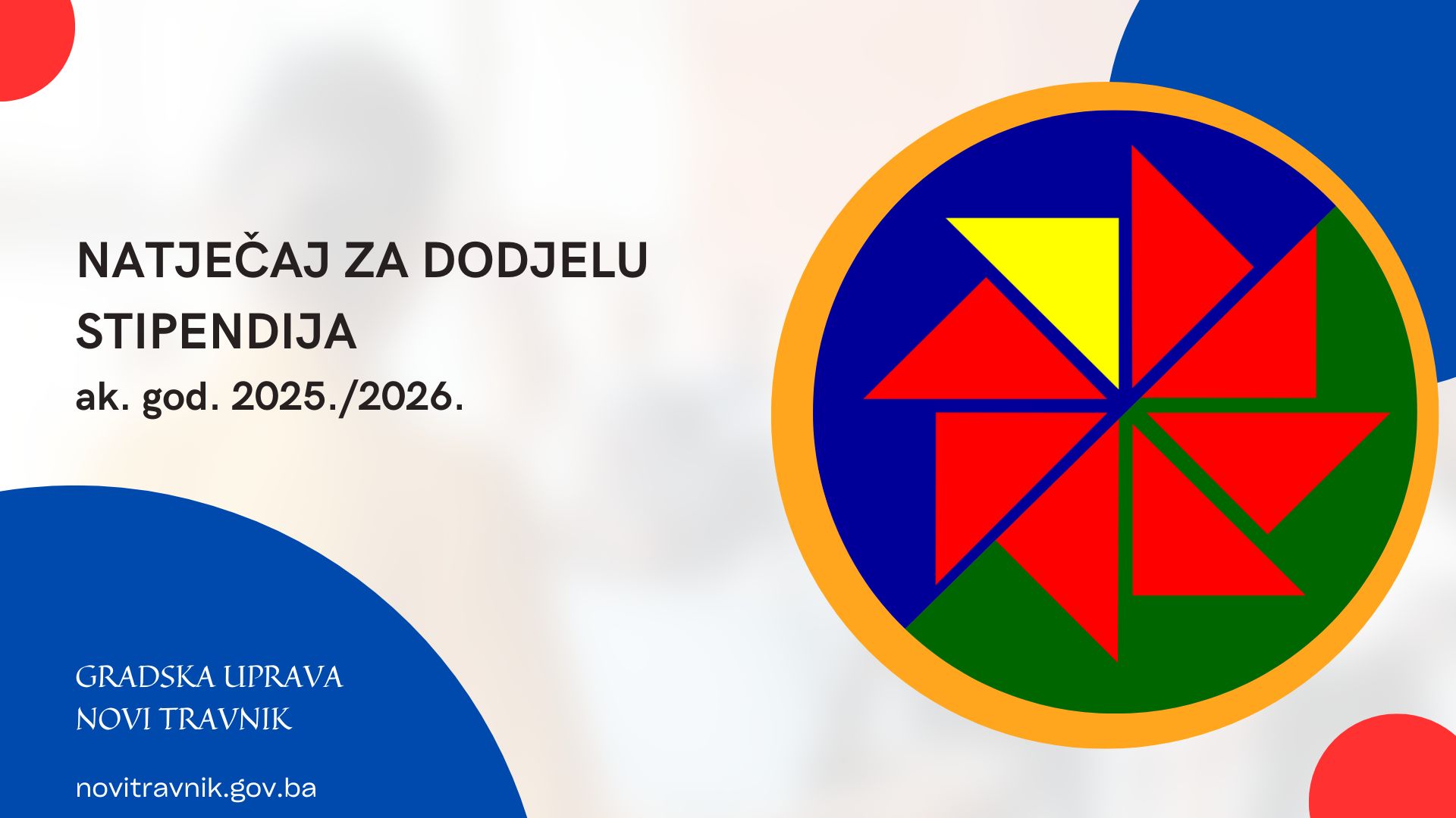 Natječaj za dodjelu stipendija za akademsku 2025./2026. 